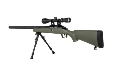 Replika karabinu snajperskiego Specna Arms SA-S12 EDGE™ z lunetą i dwójnogiem Oliwkowa - obrazek 2