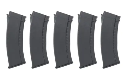 Zestaw 5 magazynków Mid-Cap 135/30 kulek Arcturus EMM AK74 "Bakelite" Variable-Cap do replik AK Czarny - obrazek 2