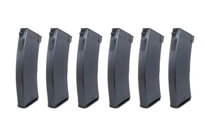 Zestaw 6 Magazynków Mid-cap SRC do replik AK na 100 kulek Czarny + Speedloader - obrazek 2