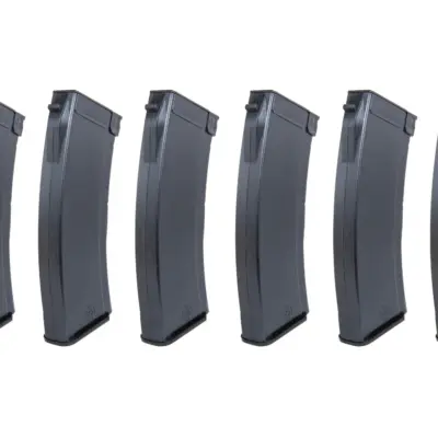 Alternative view of Zestaw 6 Magazynków Mid-cap SRC do replik AK na 100 kulek Czarny + Speedloader
