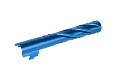 asgbox.pl - Aluminiowa lufa zewnętrzna LA Capa Customs TORNADO do replik TM Hi-Capa 5.1 Niebieska
