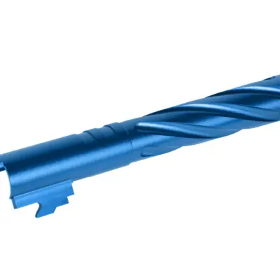 asgbox.pl - Aluminiowa lufa zewnętrzna LA Capa Customs TORNADO do replik TM Hi-Capa 5.1 Niebieska