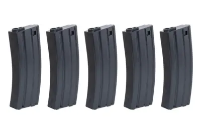 Zestaw 5 Magazynków Mid-Cap SRC do AR/M4 na 140 kulek Czarny + speedloader - obrazek 2