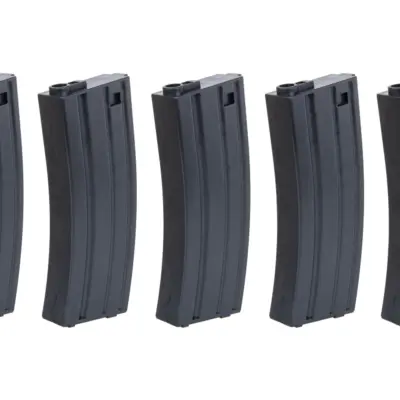 Alternative view of Zestaw 5 Magazynków Mid-Cap SRC do AR/M4 na 140 kulek Czarny + speedloader