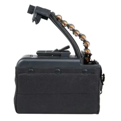 asgbox.pl - Elektryczny magazynek pudełkowy A&K na 2000 kulek do replik typu M249 z imitacją amunicji Czarny