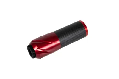 Karbonowy tłumik dźwięku DSL2 36x100mm - Czerwony - obrazek 2