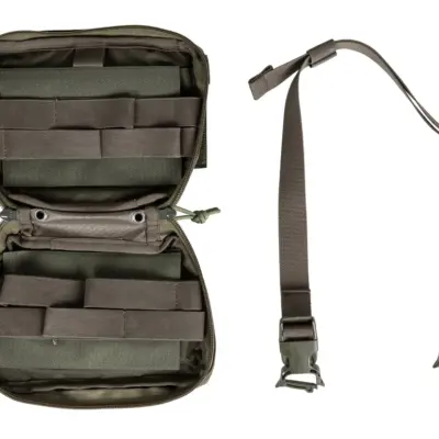 Alternative view of Podwieszana kieszeń taktyczna z klamrą QR Wosport Ranger Green