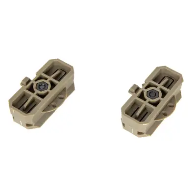 asgbox.pl - Zestaw 2 obrotowych szyn RIS do hełmu - tan