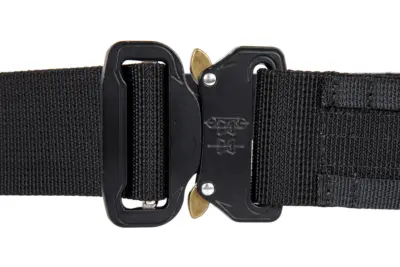 Pas oporządzeniowy typu Combat Belt z klamrą - Czarny - obrazek 2