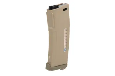 asgbox.pl - Magazynek Polimerowy Mid-Cap na 175 kulek Tornado z atrapami naboi do replik M4/M16 Tan