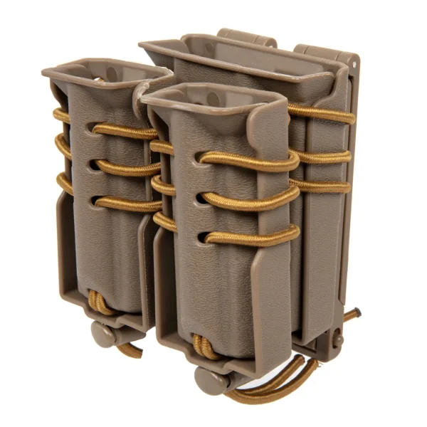 asgbox.pl - Ładownica na 2 magazynki 9mm i magazynek M4/M16 Wosport Urban Assault Quick Pull Tan