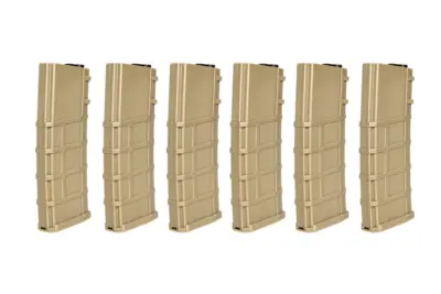 Zestaw 6 magazynków Real-cap do replik M4/M16 - Tan - obrazek 2