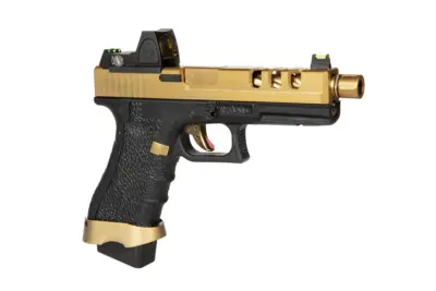 EU18 Pistol Replica with BDS Red Dot - Vented Gold - obrazek 4