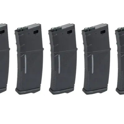 asgbox.pl - Magazynek Mid-Cap 130/ 30 kulek Arcturus EMM M4/M16 Variable-Cap do replik M4/M16 Czarny (5 pack)
