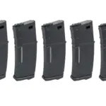 asgbox.pl - Magazynek Mid-Cap 130/ 30 kulek Arcturus EMM M4/M16 Variable-Cap do replik M4/M16 Czarny (5 pack)