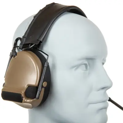 Alternative view of Taktyczny zestaw słuchawkowy Wosport C5 HD-14-A Tan