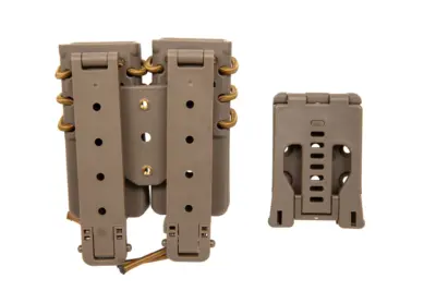 Ładownica na 2 magazynki 9mm Wosport Urban Assault Long Quick Pull Tan - obrazek 2