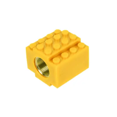 asgbox.pl - Nakrętka na gwint 14mm CCW Klocki - Żółty