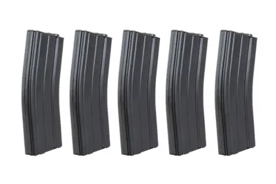Zestaw 5 magazynków Mid-Cap 135/30 kulek Arcturus EMM M4/M16 Metal Variable-Cap do replik M4/M16 Czarny - obrazek 2