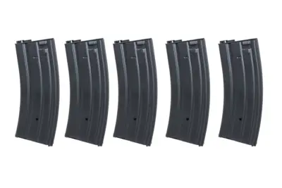 Zestaw 5 sztuk metalowych magazynków mid-cap 120 kulek Specna Arms Czarny - obrazek 2
