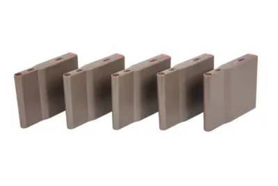 asgbox.pl - Zestaw 5 polimerowych magazynków do replik SRS Silverback FDE