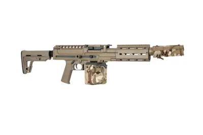 Replika lekkiego karabinu maszynowego AQUILA VII LMG - tan - obrazek 5