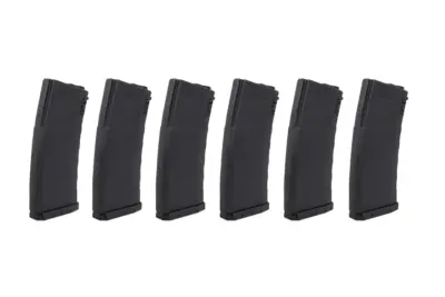 Zestaw 6 magazynków Mid-cap KWA na 120 kulek do replik M4/M16 Czarny - obrazek 2