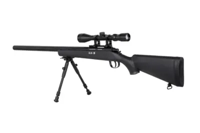 Replika karabinu snajperskiego Specna Arms SA-S12 EDGE™ z lunetą i dwójnogiem Czarna - obrazek 5