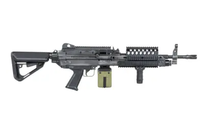 Karabin maszynowy ASG A&K MK 46 MOD 0 Battleworn Czarny - obrazek 4