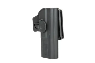 Kabura Release Button z klipsem na pas do pistoletów Glock 17 - Czarna - obrazek 3