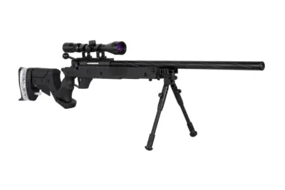Replika karabinu snajperskiego SA-S13 EDGE™ z lunetą i dwójnogiem - czarna - obrazek 4
