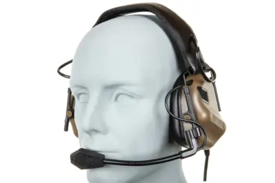 Taktyczny zestaw słuchawkowy Wosport HD-08 Gen. 5 Tan - obrazek 3