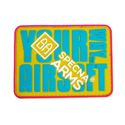 asgbox.pl - Naszywka Specna Arms Your way of Airsoft Tęczowa