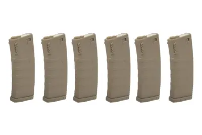 Zestaw 6 magazynków Mid-cap KWA na 120 kulek do replik M4/M16 Dark Earth - obrazek 2