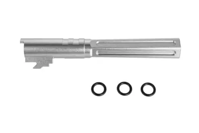 Aluminiowa lufa zewnętrzna LA Capa Customs HEXCUT do replik TM Hi-Capa 5.1 Srebrna - obrazek 2