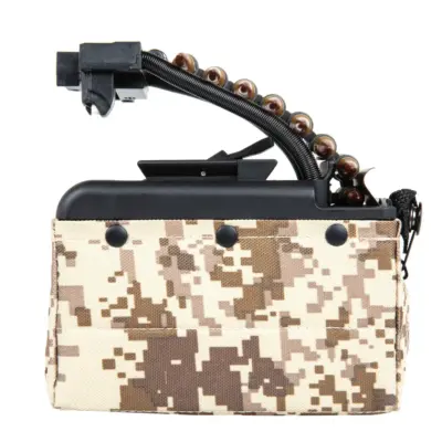 asgbox.pl - Elektryczny magazynek pudełkowy A&K na 2000 kulek do replik typu M249 z imitacją amunicji Digital Desert