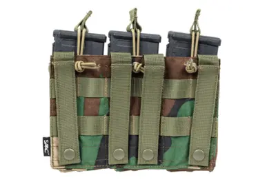 Potrójna ładownica typu Open na magazynki  M4/M16 Specna Arms Tactical Woodland - obrazek 3