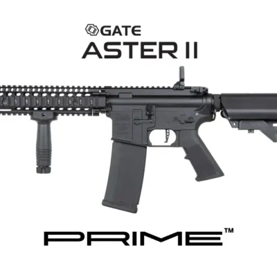 Karabinek ASG Specna Arms Daniel Defense® MK18 SA-P19 Prime™ Aster II ETU z silnikiem bezszczotkowym Czarny