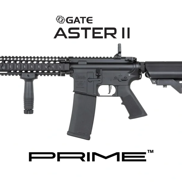 Karabinek ASG Specna Arms Daniel Defense® MK18 SA-P19 Prime™ Aster II ETU z silnikiem bezszczotkowym Czarny