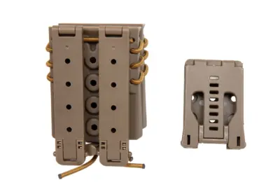 Ładownica na 2 magazynki M4/M16 Wosport Urban Assault Quick Pull Tan - obrazek 2