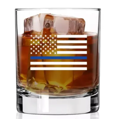 asgbox.pl - Szklanka do Whisky - POLICE FLAG