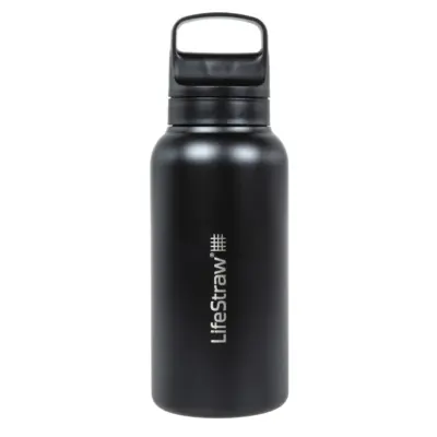 asgbox.pl - Butelka stalowa z filtrem wody LifeStraw Go 2.0 1000 ml Czarna