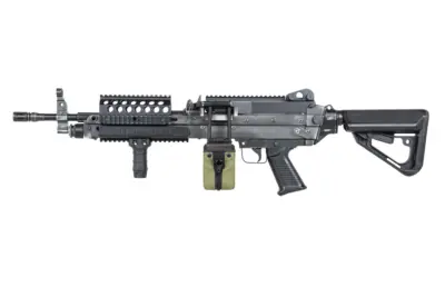 Karabin maszynowy ASG A&K MK 46 MOD 0 Battleworn Czarny - obrazek 5