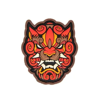 asgbox.pl - Naszywka Foo Dog Head 1 - czerwona