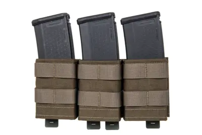 Potrójna otwarta ładownica na magazynki 7.62 mm Wosport Ranger Green - obrazek 3