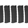 Zestaw 5 magazynków Mid-cap 200 Kulek do replik M4/M16 - Czarny OD-G-LON-05-032504-00 asgbox.pl