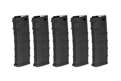 Zestaw 5 magazynków Mid-cap 200 Kulek do replik M4/M16 - Czarny - obrazek 2