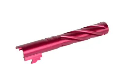 Aluminiowa lufa zewnętrzna LA Capa Customs TORNADO do replik TM Hi-Capa 5.1 Czerwona - obrazek 3