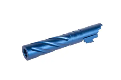 asgbox.pl - Aluminiowa lufa zewnętrzna LA Capa Customs TORNADO do replik TM Hi-Capa 4.3 Niebieska