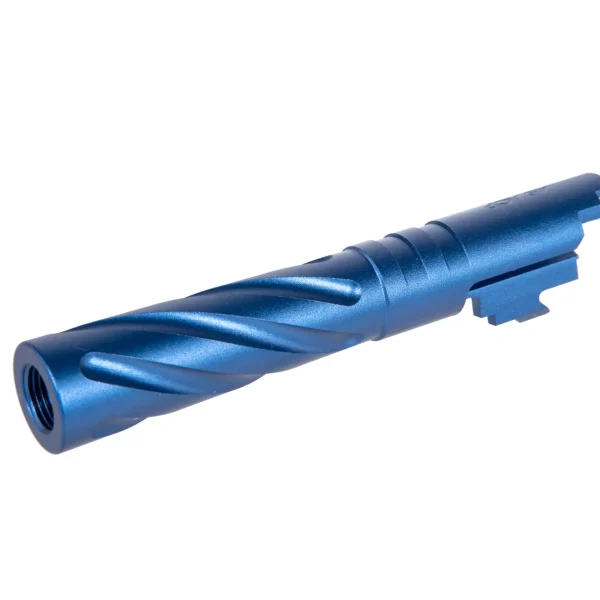 asgbox.pl - Aluminiowa lufa zewnętrzna LA Capa Customs TORNADO do replik TM Hi-Capa 4.3 Niebieska